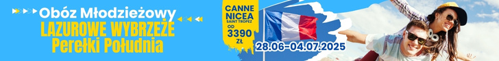 Obóz Młodzieżowy do Francji 2025 Lazurowe Wybrzeże